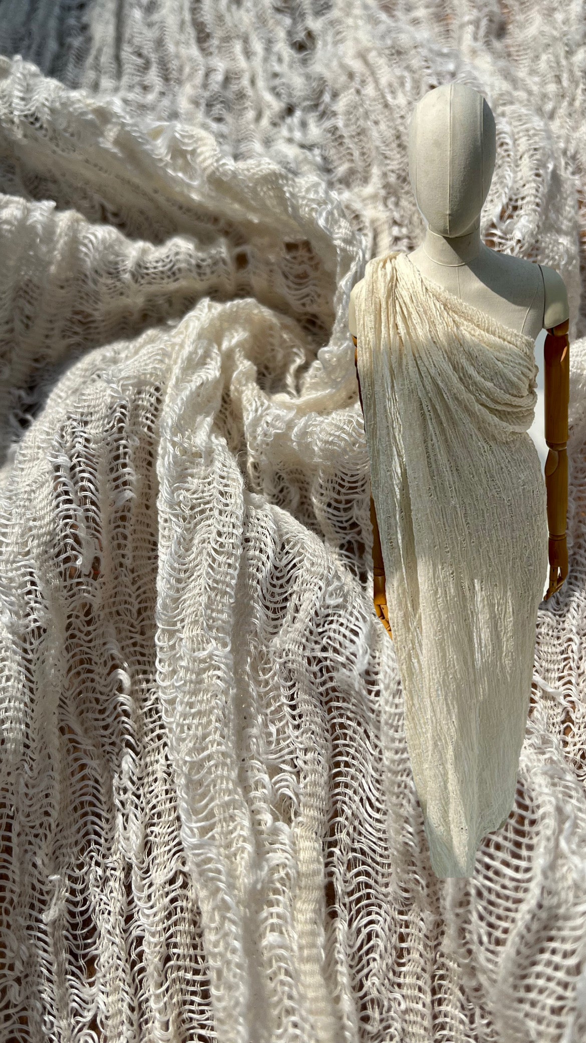 Ivory White Textured Linen Fabric By The Yard Natural Fabrics.