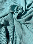 Tissu en mousseline extra froissé et doux par cour - Tissu en mousseline biologique - Mousseline de coton pour bébé - Tissu de gaze 2 couches au mètre, 150 CM DE LARGEUR. Couverture nouveau-né.