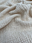 Tissu mousseline par cour - Tissu mousseline biologique - Mousseline de coton pour bébé - Tissu gaze 4 couches par mètre, 180 CM DE LARGEUR. Couverture nouveau-né.