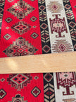 Ağır Gramajlı Kalın Jakarlı Pamuklu Kumaş Metre Başına 400/m2 - Döşemelik Geleneksel Anadolu Etnik Desenli - Döşemelik Kumaşlar. %70 Pamuk %30 Polyester - 140 cm Genişlik. Kilim Dokuma.