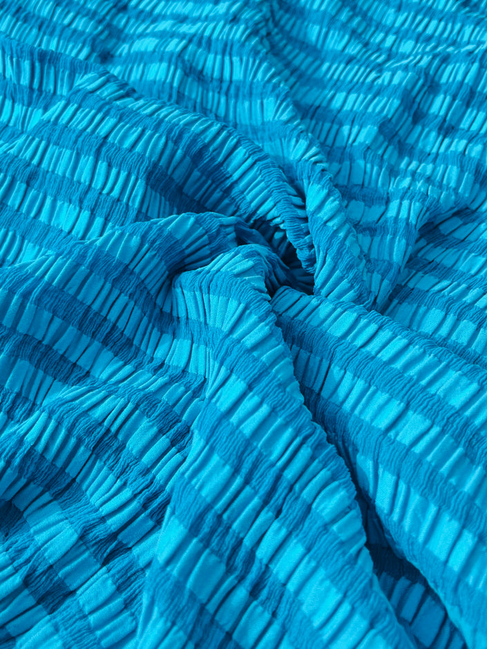 Stretchy Gingham Patterned Silk, Plaid Silk, Crinkle Silk, Seersucker Silk.