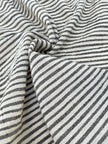 Beige Striped- Black Striped- Brown Striped Neutral Organic Cotton Fabric.