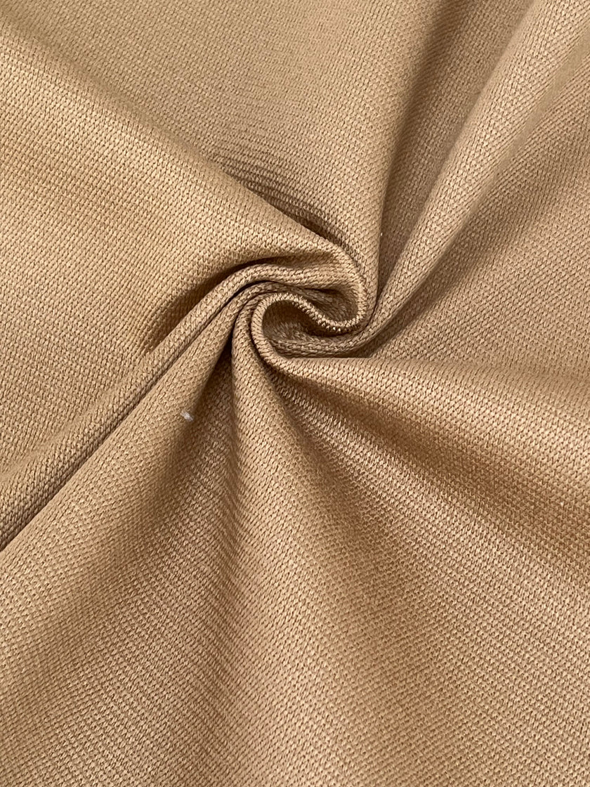 Ağır Ağırlıklı Yumuşatılmış Pamuklu Kumaş Metre Başına 400/m2 - Döşemelik Koyu Bej Fransız Stili - Doğal Döşemelik Kumaşlar. %100 Pamuk - 150 cm Genişlik