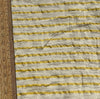 Yellow Striped Organic Cotton Fabric By The Meter, Crinkle Fabric With Pin Stripes.
