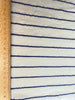 Navy - Black Striped Neutral Organic Cotton Fabric By The Meter.