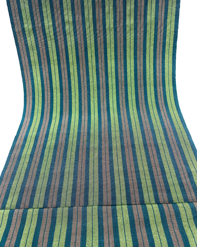 Osmanlı Başlık İçin Yeşil Çizgili Lüks İpek Döşeme, Ev Tekstili İç Mekan Kumaşları: Yastık Kılıfları, Kimono Esintili Tasarımlar, İpek Şantung El Dokuma Kumaşlar