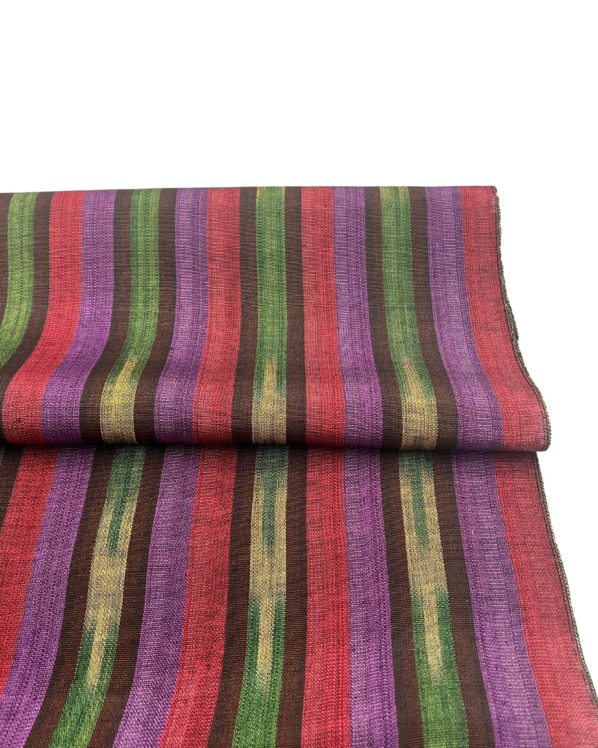 Osmanlı Başlık İçin Mor Kırmızı İkat Çizgili Lüks İpek Döşeme, Ev Tekstili İç Mekan Kumaşları: Yastık Kılıfları, Kimono Esintili Tasarımlar, İpek Şantung, El Dokuma Kumaşlar