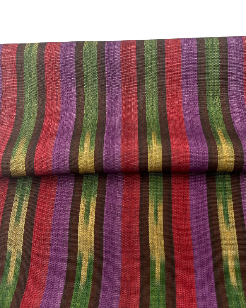 Osmanlı Başlık İçin Mor Kırmızı İkat Çizgili Lüks İpek Döşeme, Ev Tekstili İç Mekan Kumaşları: Yastık Kılıfları, Kimono Esintili Tasarımlar, İpek Şantung, El Dokuma Kumaşlar