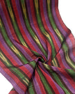 Purple Red Ikat Striped Silk Home Textile Interior Fabrics.