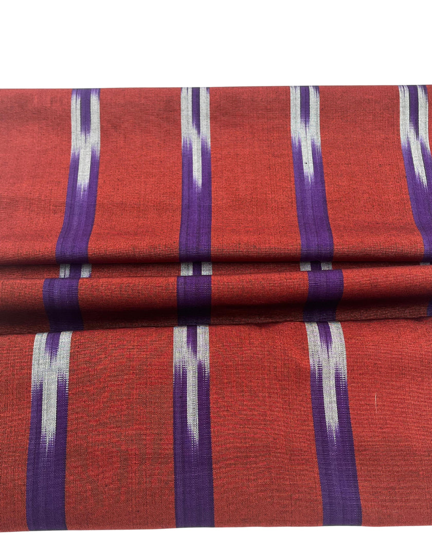 Osmanlı Başlık İçin Mor Kırmızı İkat Çizgili Lüks İpek Döşeme, Ev Tekstili İç Mekan Kumaşları: Yastık Kılıfları, Kimono Esintili Tasarımlar, İpek Şantung El Dokuma Kumaş