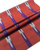 Purple Red Ikat Striped Silk Home Textile Interior Fabrics.