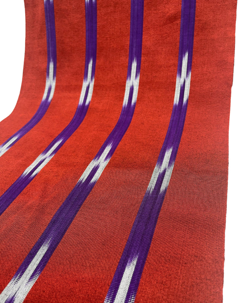 Osmanlı Başlık İçin Mor Kırmızı İkat Çizgili Lüks İpek Döşeme, Ev Tekstili İç Mekan Kumaşları: Yastık Kılıfları, Kimono Esintili Tasarımlar, İpek Şantung El Dokuma Kumaş