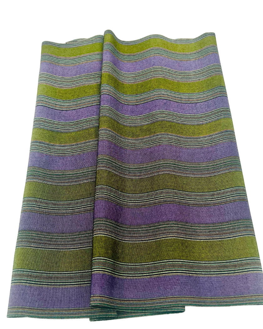 Mor Yeşil Çizgili Lüks İpek Döşeme Osmanlı Başlık, Ev Tekstili İç Mekan Kumaşları: Yastık Kılıfları, Kimono Esintili Tasarımlar, Saten İpek Şantung.