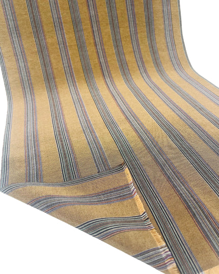 Gold Striped Silk Home Textile Interior Fabrics.
