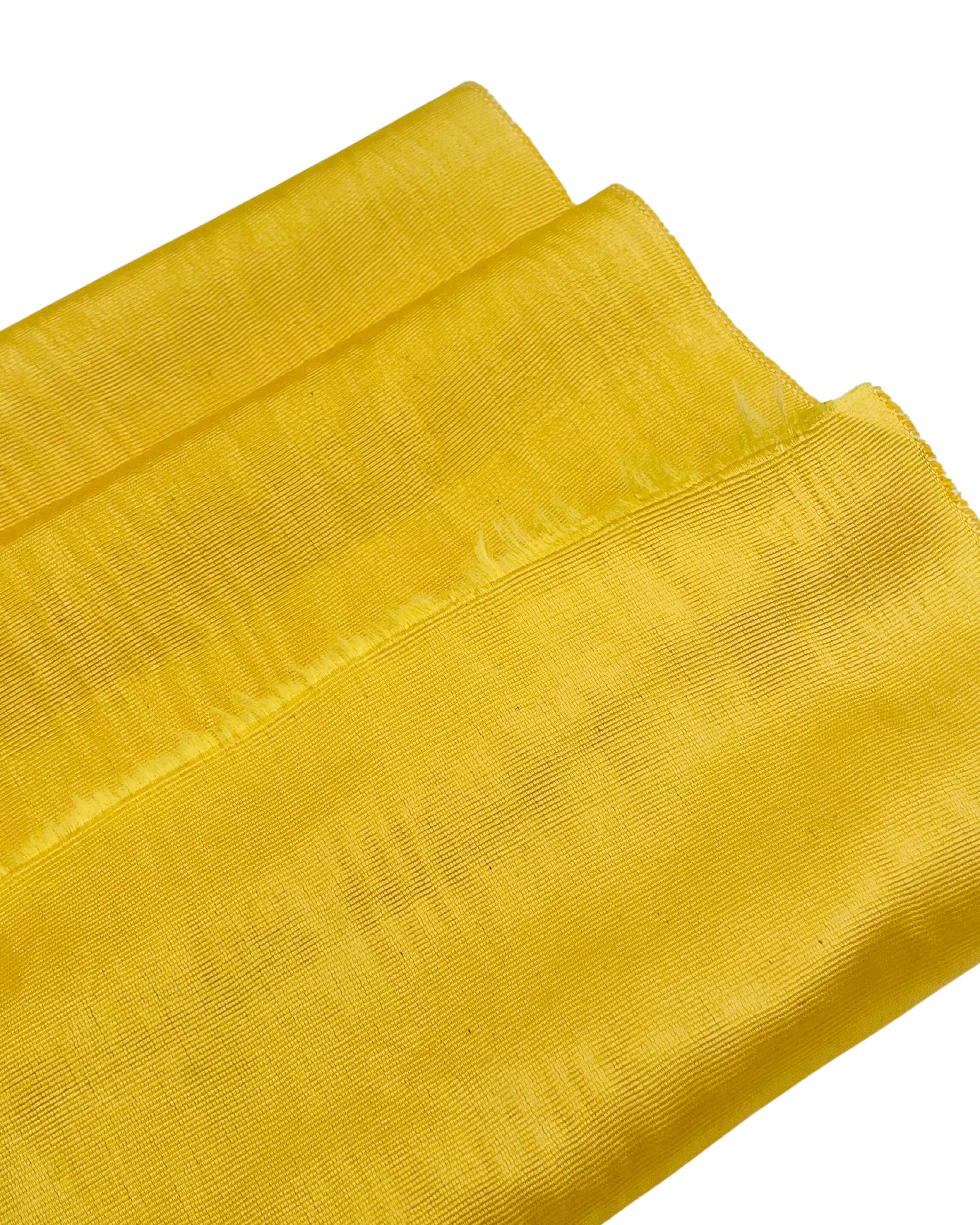 Yellow Silk Home Textile Interior Fabrics Watermark Patterns.