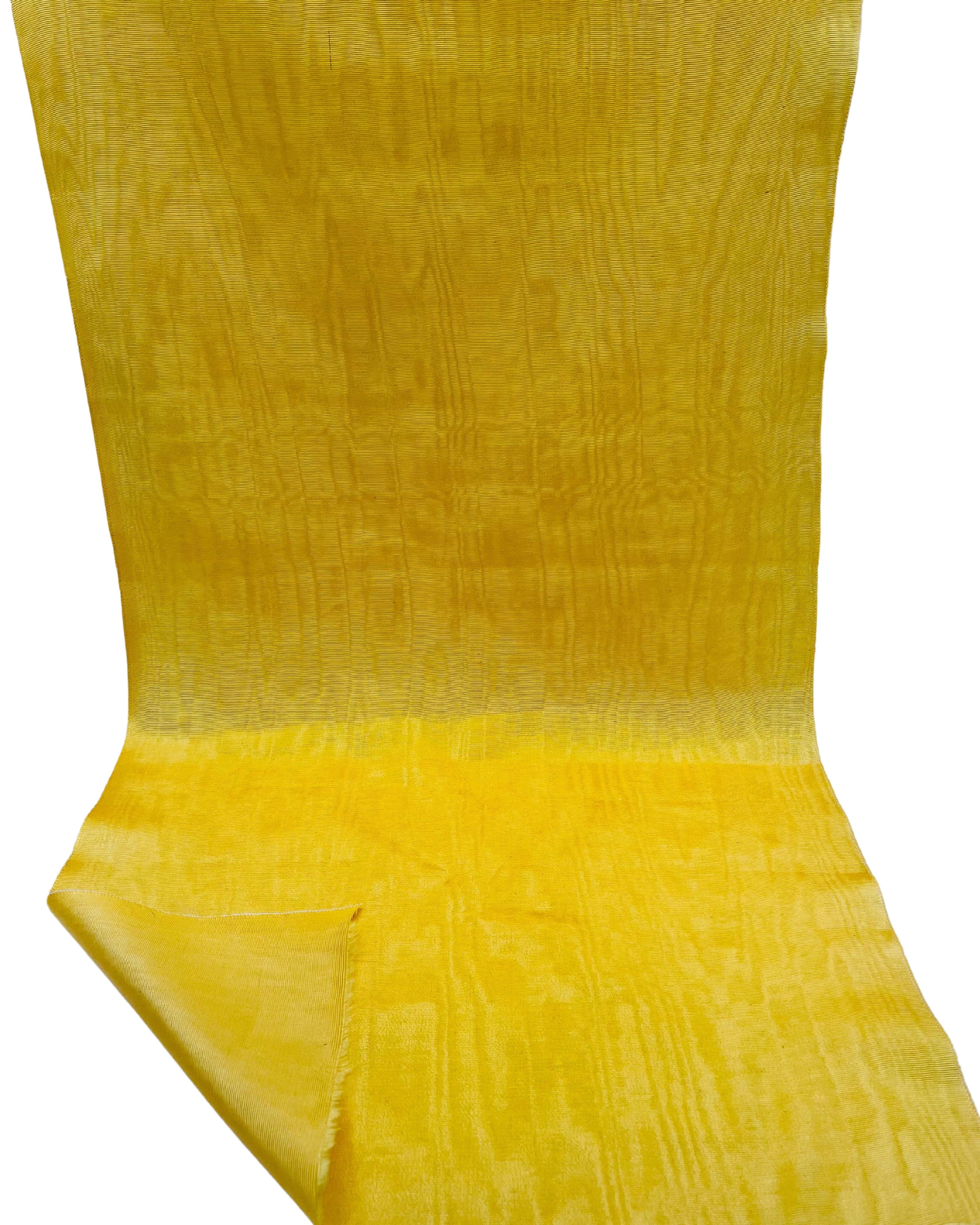 Yellow Silk Home Textile Interior Fabrics Watermark Patterns.