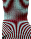 Blue Burgundy Striped Silk Home Textile Interior Fabric Moire.