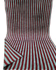 Blue Burgundy Striped Silk Home Textile Interior Fabric Moire.