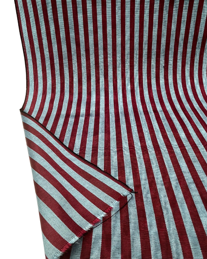 Osmanlı Başlık İçin Mavi Bordo Çizgili Lüks İpek Döşeme, Ev Tekstili İç Mekan Kumaşları: Yastık Kılıfları, Kimono Esintili Tasarımlar, İpek El Dokuma Kumaşlar, Şantung