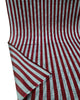 Blue Burgundy Striped Silk Home Textile Interior Fabric Moire.