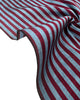 Blue Burgundy Striped Silk Home Textile Interior Fabric Moire.