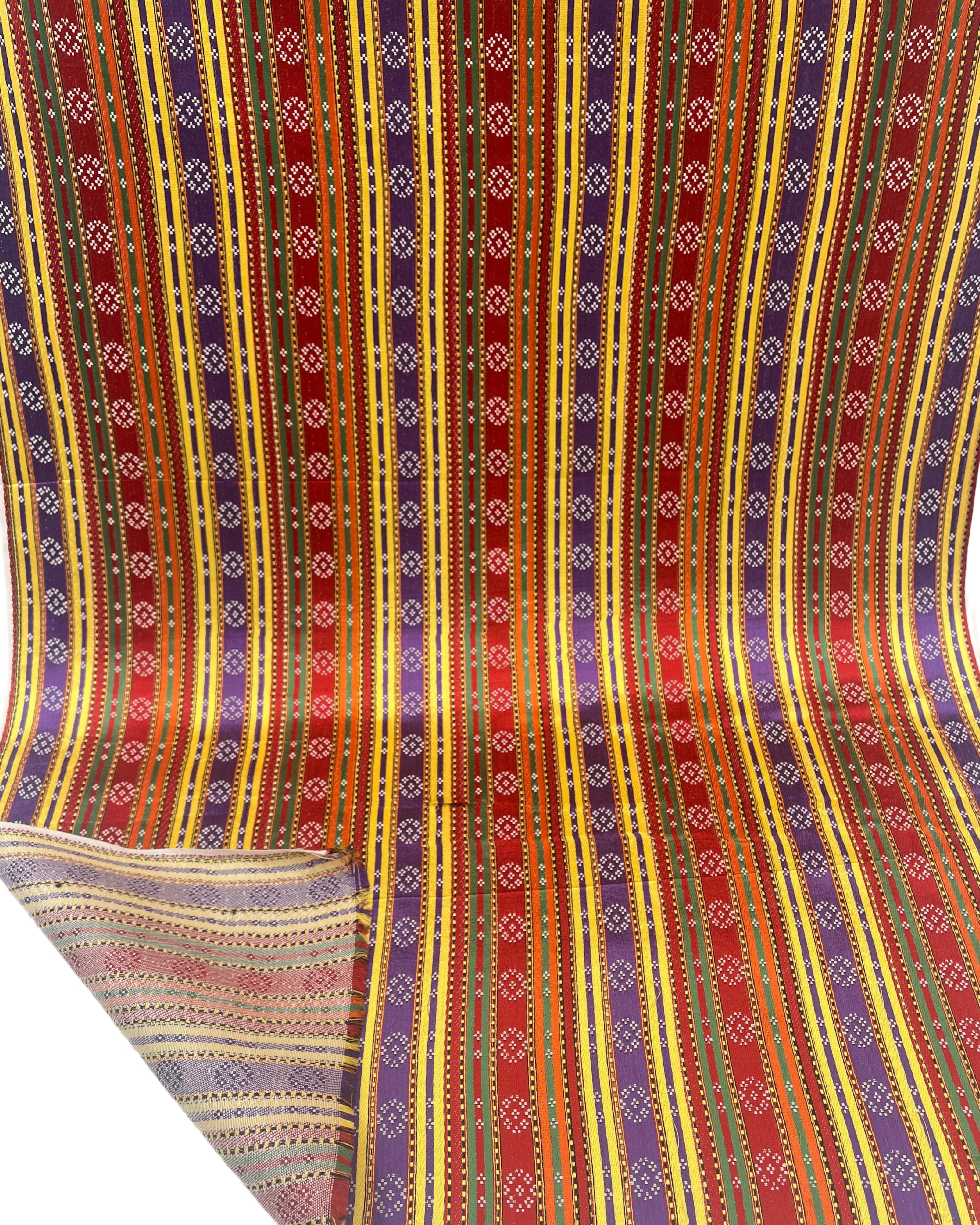 Satin Silk Weave, Ethnic Pattern Home Textile Interior Fabrics, Traditional Syrian Fabrics