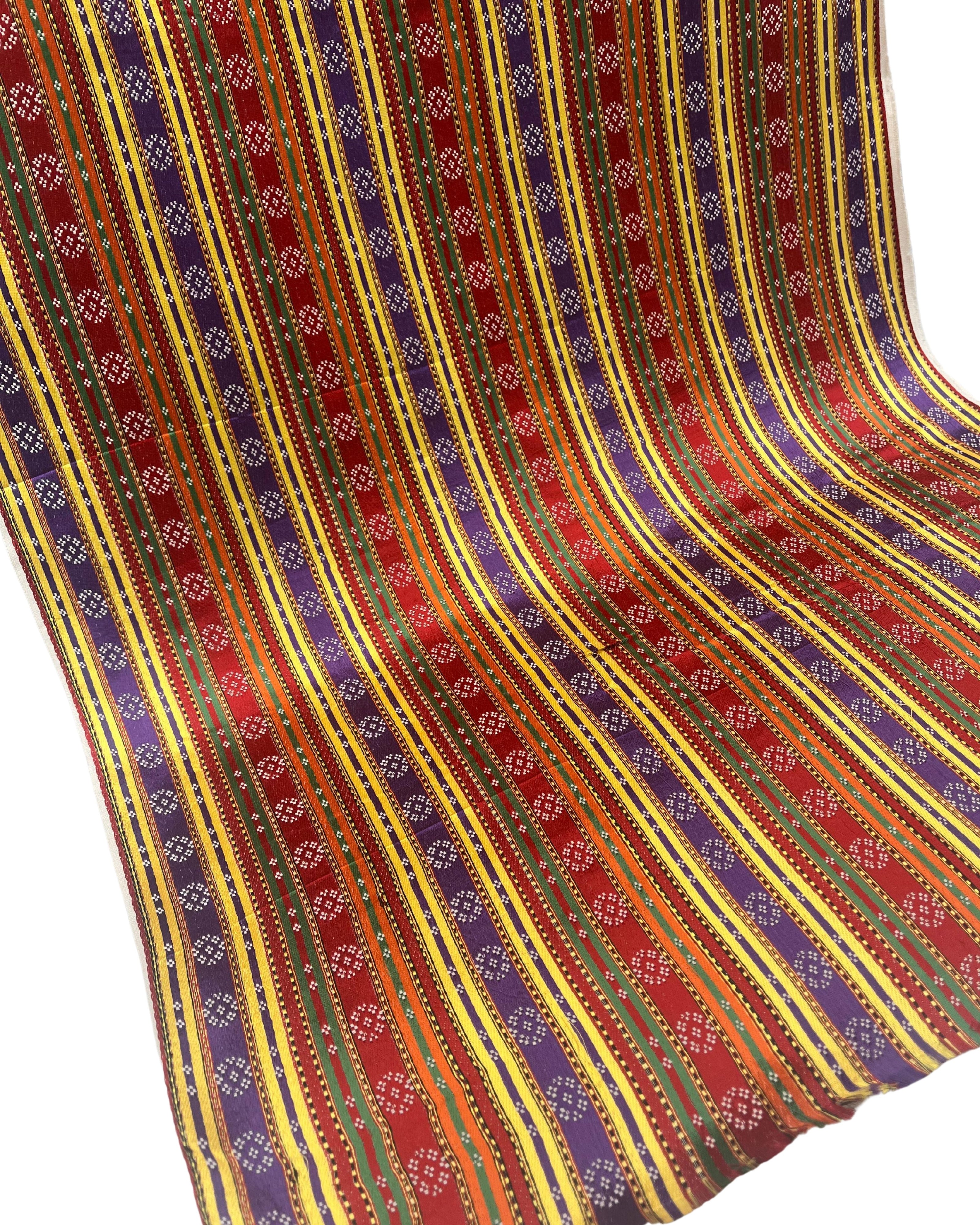 Satin Silk Weave, Ethnic Pattern Home Textile Interior Fabrics, Traditional Syrian Fabrics