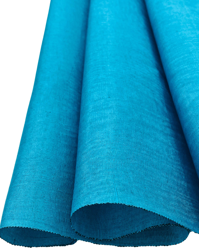 Tapisserie d'ameublement luxueuse en soie bleue pour tête de lit ottomane, tissus d'intérieur pour textiles de maison : housses d'oreiller, motifs inspirés du kimono, motifs en filigrane.