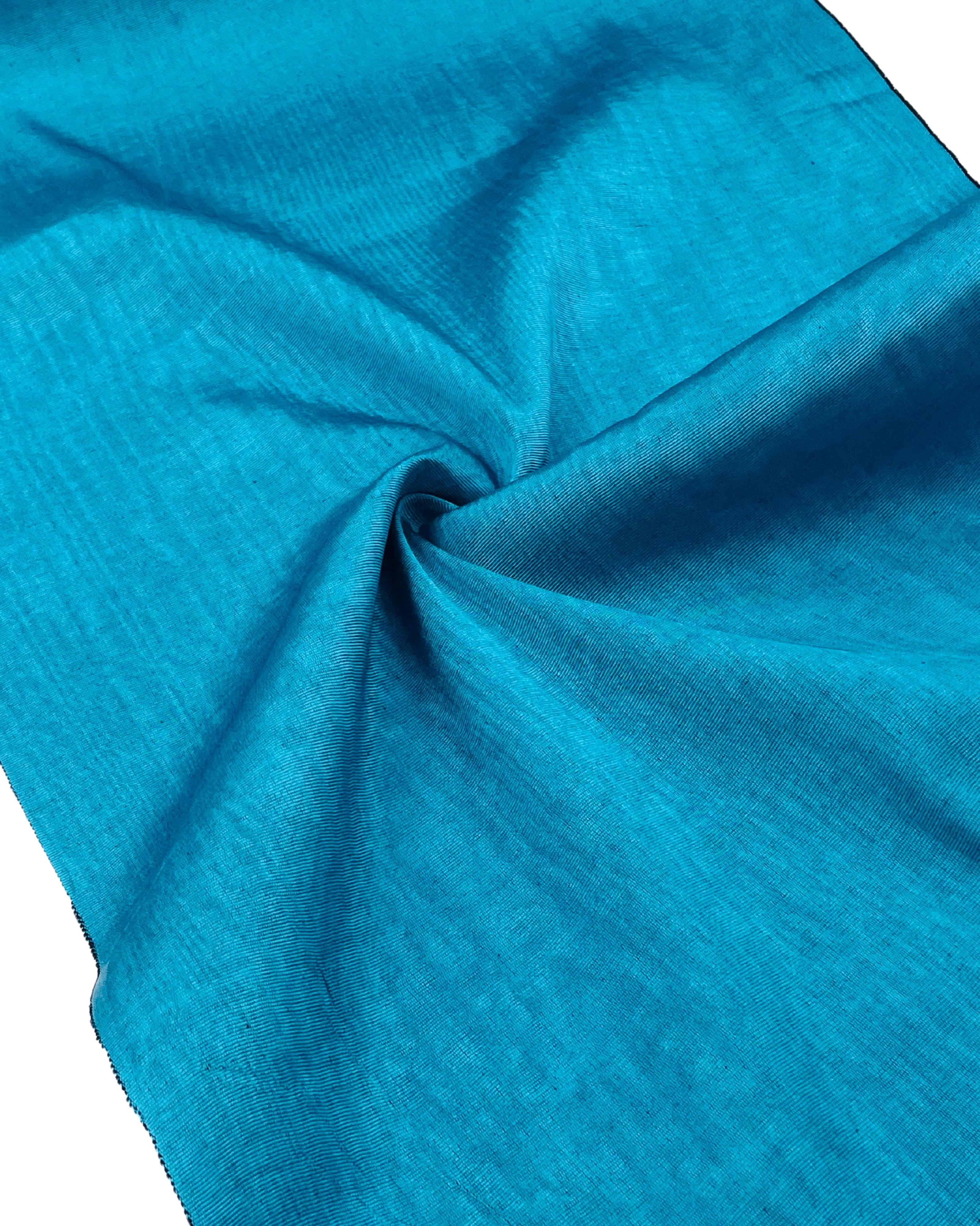 Blue Silk Home Textile Interior Fabrics Watermark Patterns.