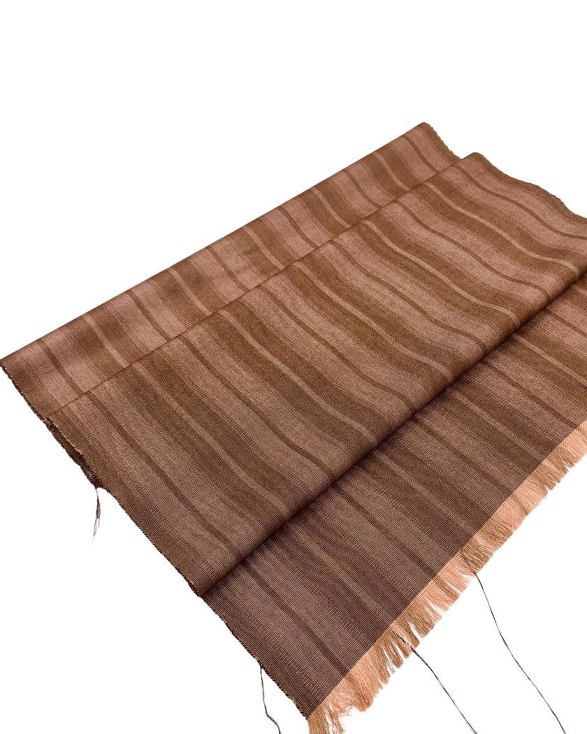 Kahverengi Bej Çizgili Lüks İpek Döşeme Osmanlı Başlık, Ev Tekstili İç Mekan Kumaşları: Yastık Kılıfları, Kimono Esintili Tasarımlar, Filigran Desenleri.