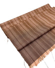 Brown Beige Striped Silk Home Textile Interior Fabrics Watermark Patterns.