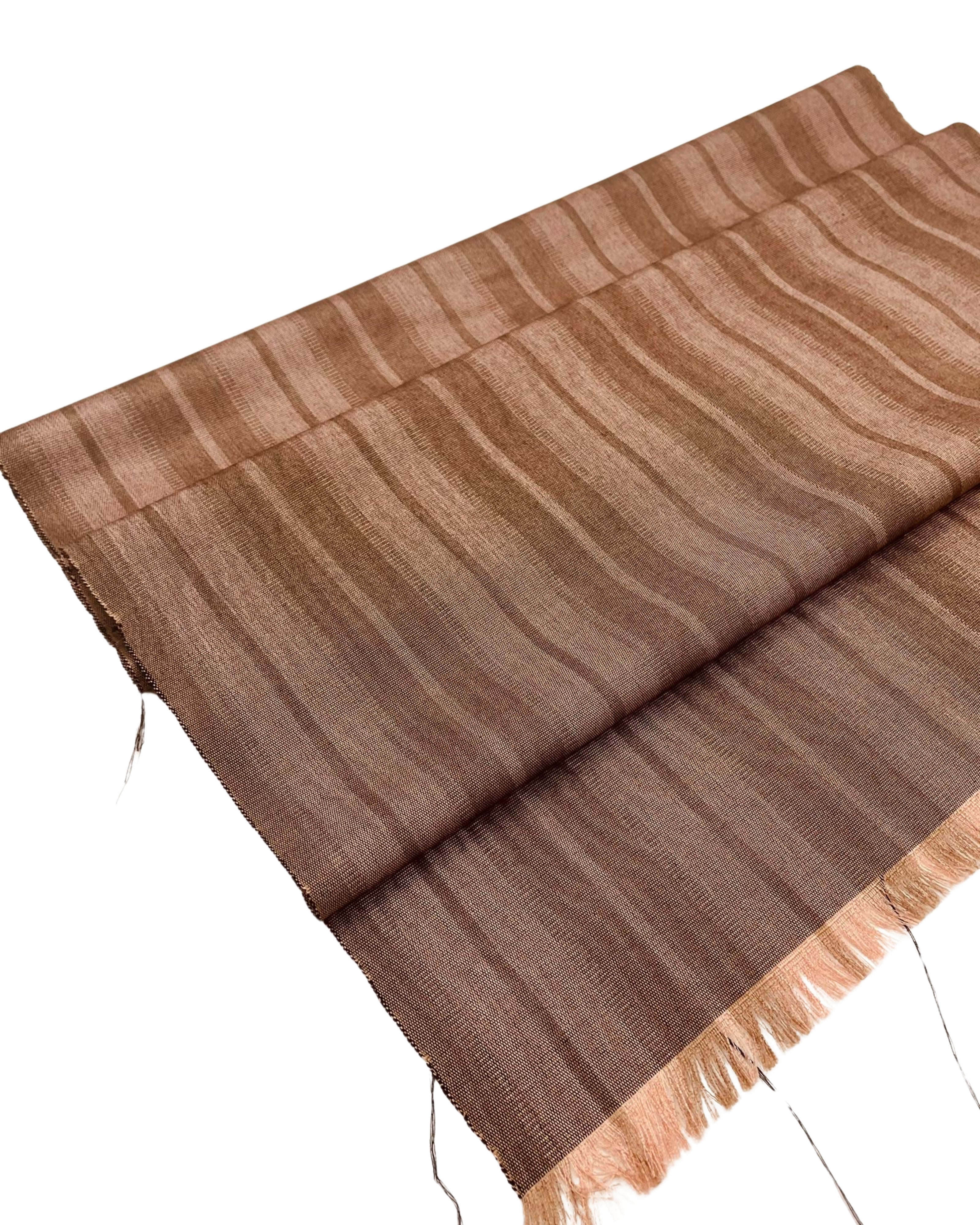 Brown Beige Striped Silk Home Textile Interior Fabrics Watermark Patterns.