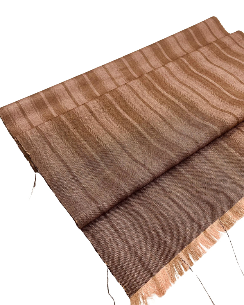 Kahverengi Bej Çizgili Lüks İpek Döşeme Osmanlı Başlık, Ev Tekstili İç Mekan Kumaşları: Yastık Kılıfları, Kimono Esintili Tasarımlar, Filigran Desenleri.