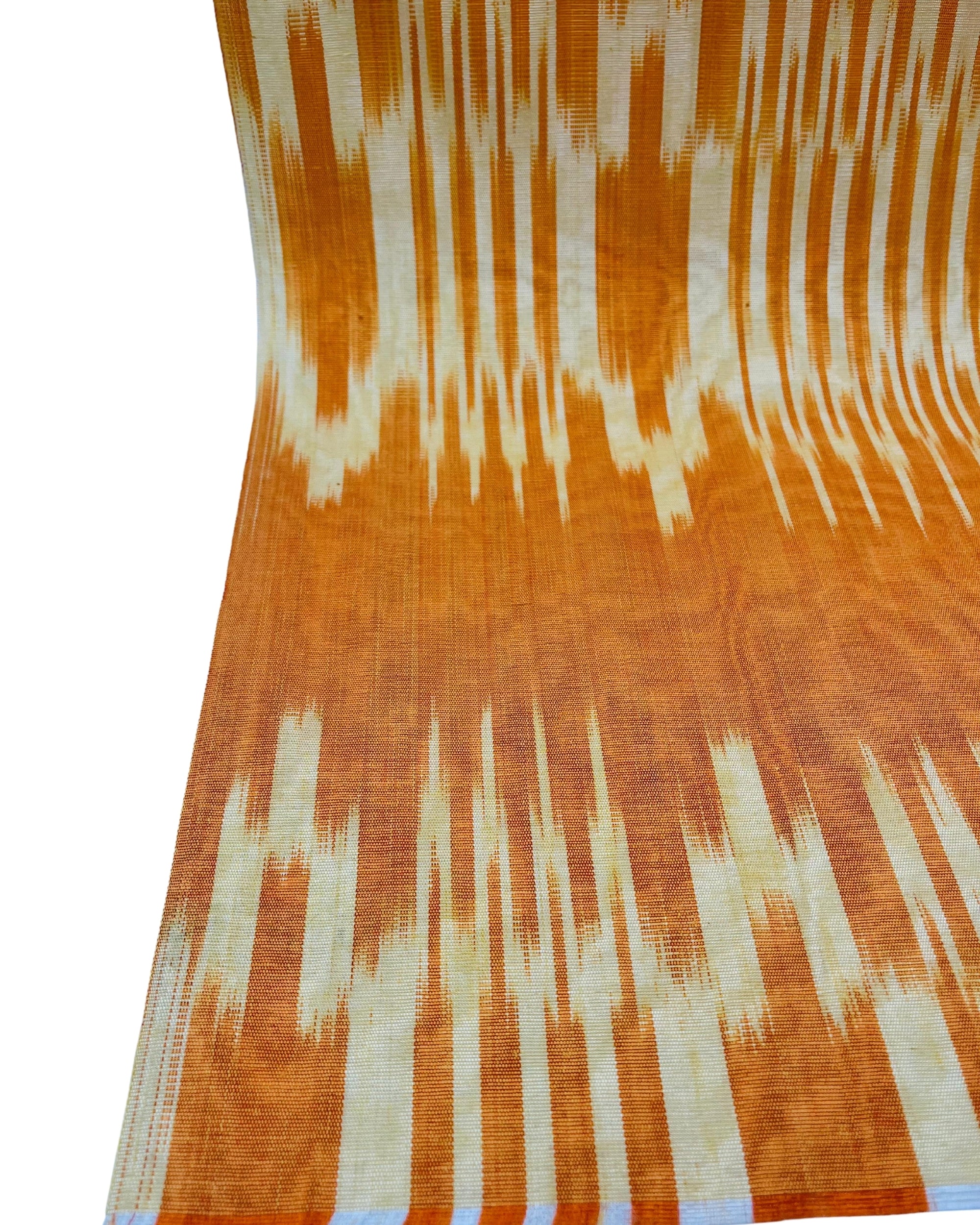 Ikat Yellow Striped Silk Home Textile Interior Fabrics Moire, Watermark Pattern.