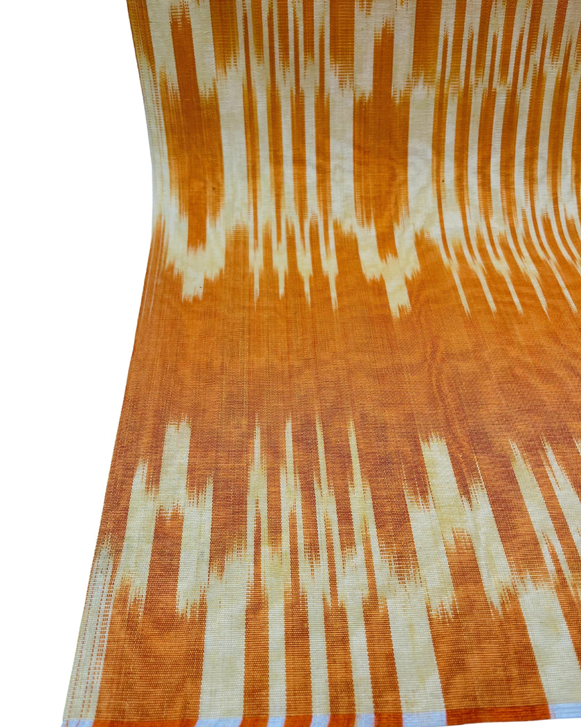 Sarı İkat Çizgili Lüks İpek Döşeme Osmanlı Başlık, Ev Tekstili İç Mekan Kumaşları: Yastık Kılıfları, Kimono Esintili Tasarımlar, Filigran Desenleri.