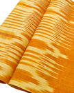 Ikat Yellow Striped Silk Home Textile Interior Fabrics Moire, Watermark Pattern.
