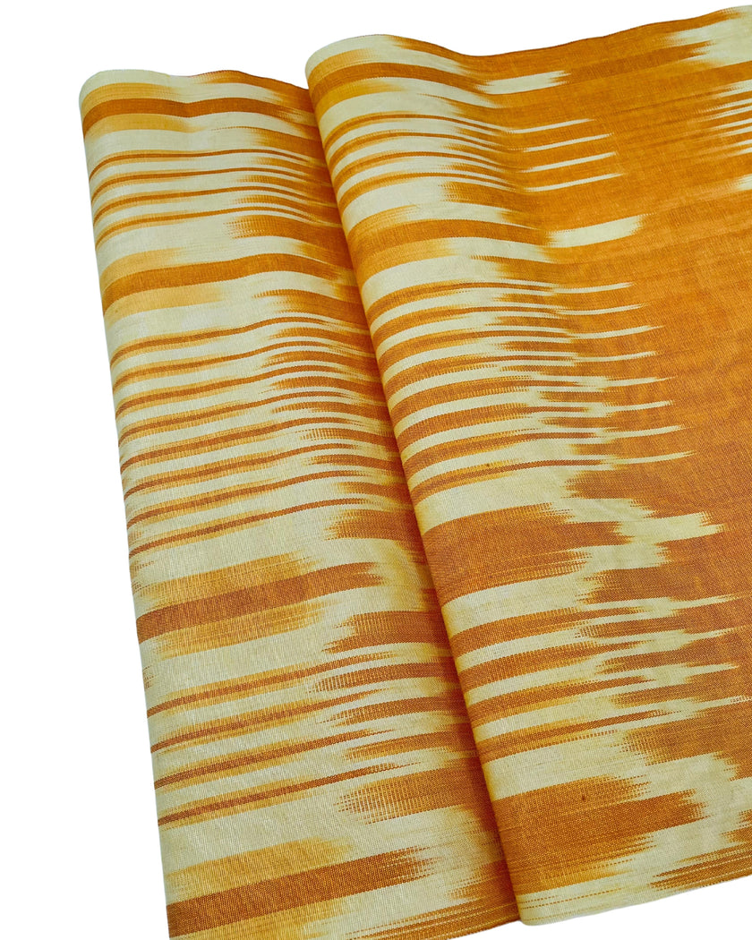 Sarı İkat Çizgili Lüks İpek Döşeme Osmanlı Başlık, Ev Tekstili İç Mekan Kumaşları: Yastık Kılıfları, Kimono Esintili Tasarımlar, Filigran Desenleri.