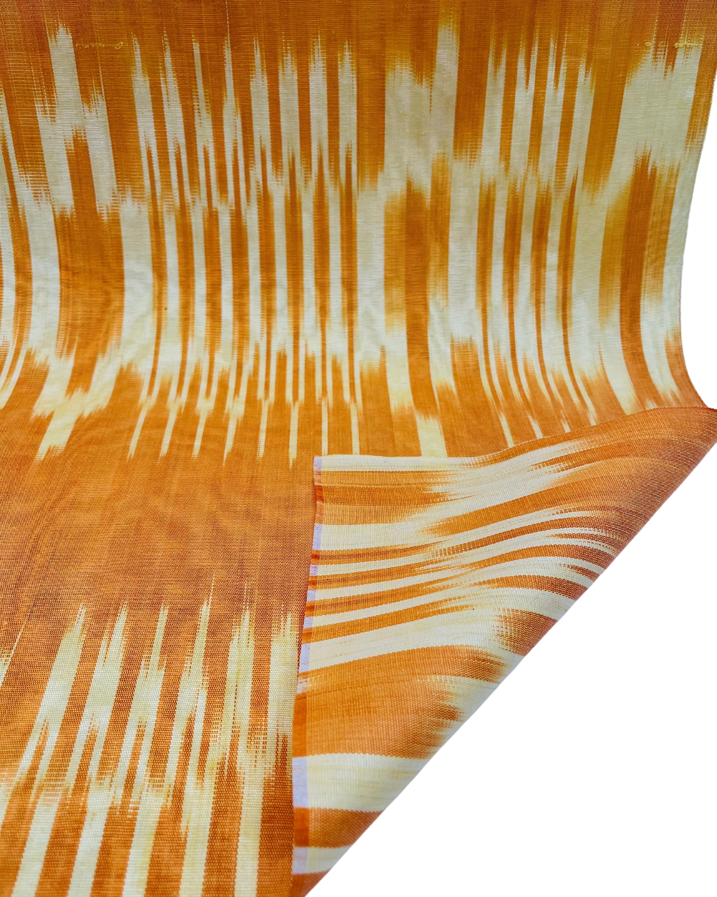 Ikat Yellow Striped Silk Home Textile Interior Fabrics Moire, Watermark Pattern.