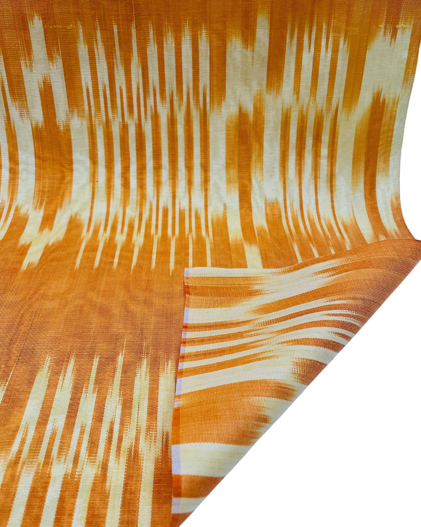 Sarı İkat Çizgili Lüks İpek Döşeme Osmanlı Başlık, Ev Tekstili İç Mekan Kumaşları: Yastık Kılıfları, Kimono Esintili Tasarımlar, Filigran Desenleri.