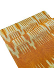 Ikat Yellow Striped Silk Home Textile Interior Fabrics Moire, Watermark Pattern.