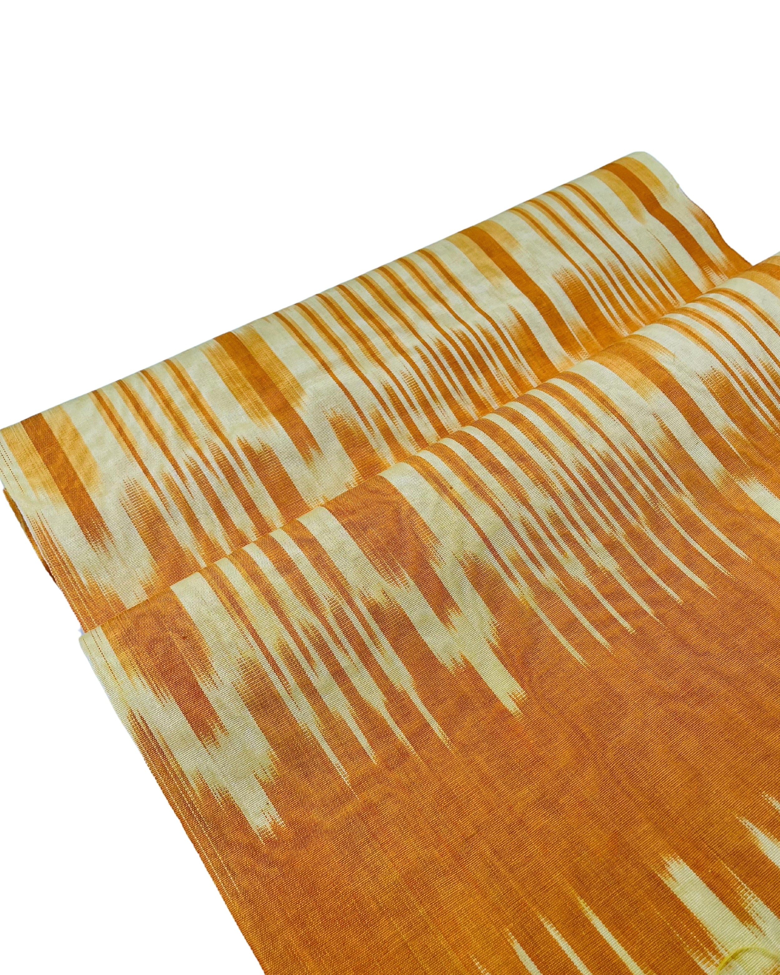 Ikat Yellow Striped Silk Home Textile Interior Fabrics Moire, Watermark Pattern.