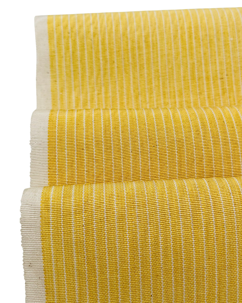 Pin Sarı Çizgili Lüks İpek Döşeme Osmanlı Başlık, Ev Tekstili İç Mekan Kumaşları: Yastık Kılıfları, Kimono Esintili Tasarımlar, İpek Şantung.