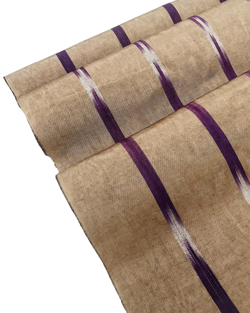 Osmanlı Başlıklı İkat Mor Çizgili Lüks İpek Döşeme, Ev Tekstili İç Mekan Kumaşları: Yastık Kılıfları, Kimono Esintili Tasarımlar, Filigran Desenleri.