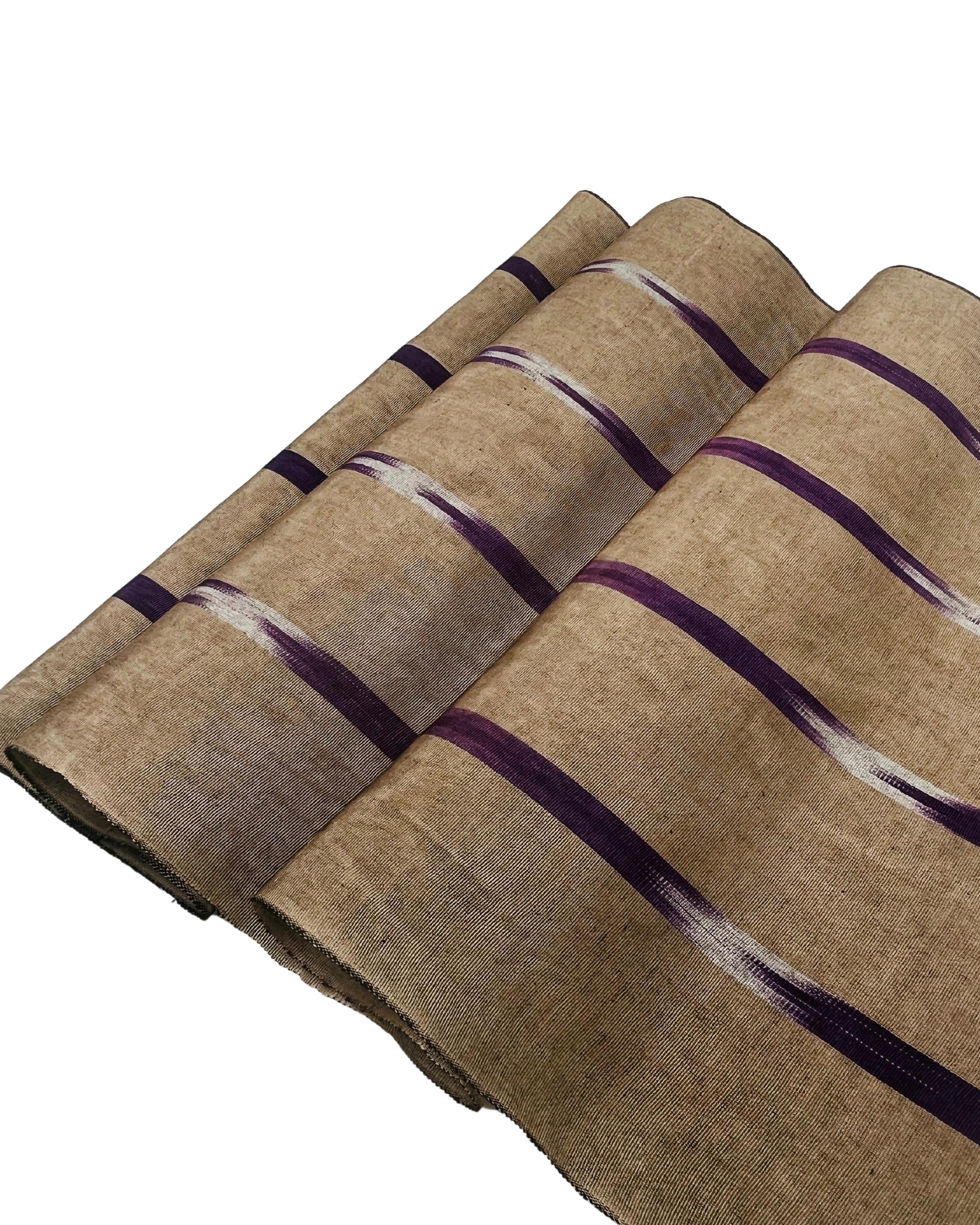 Ikat Purple Striped Silk Upholstery Home Textile Interior Fabrics Moire.