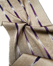 Ikat Purple Striped Silk Upholstery Home Textile Interior Fabrics Moire.