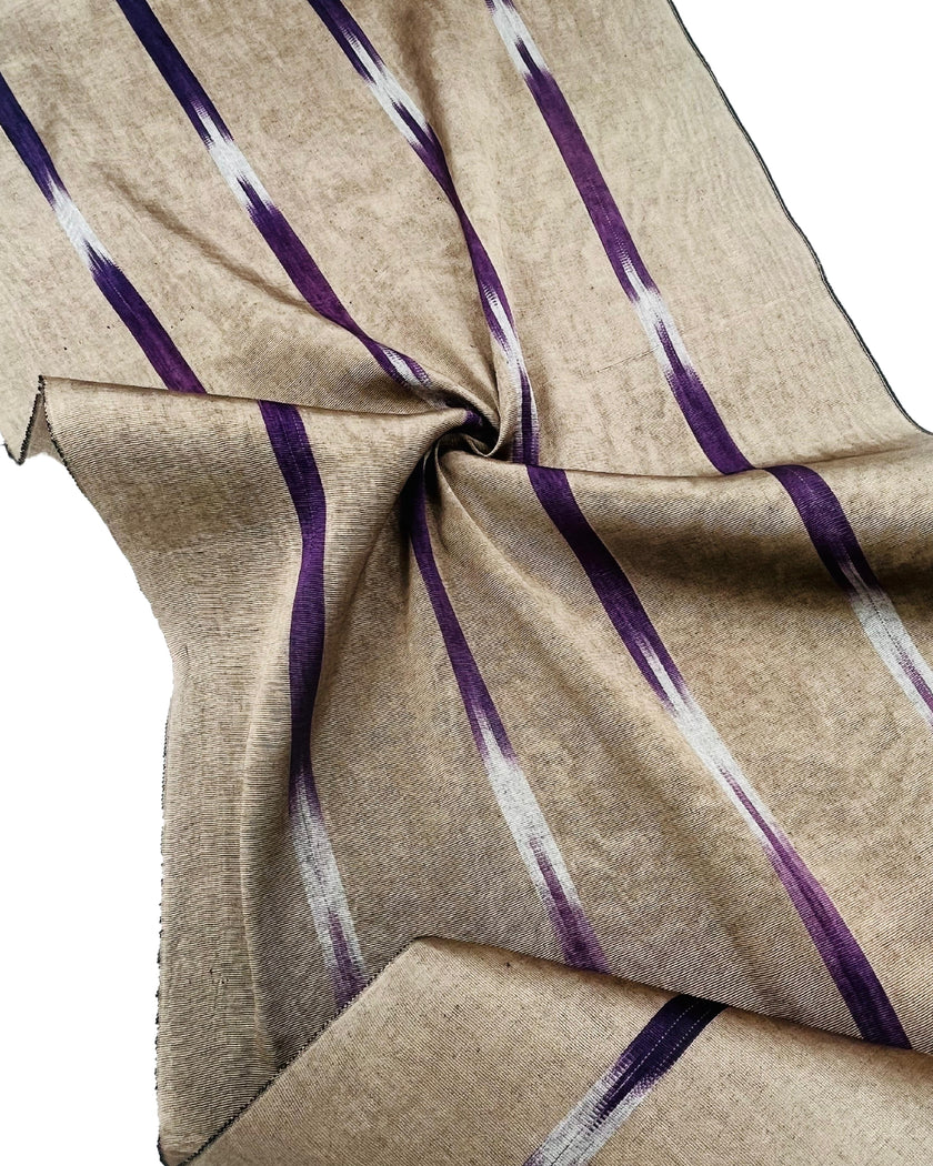 Osmanlı Başlıklı İkat Mor Çizgili Lüks İpek Döşeme, Ev Tekstili İç Mekan Kumaşları: Yastık Kılıfları, Kimono Esintili Tasarımlar, Filigran Desenleri.