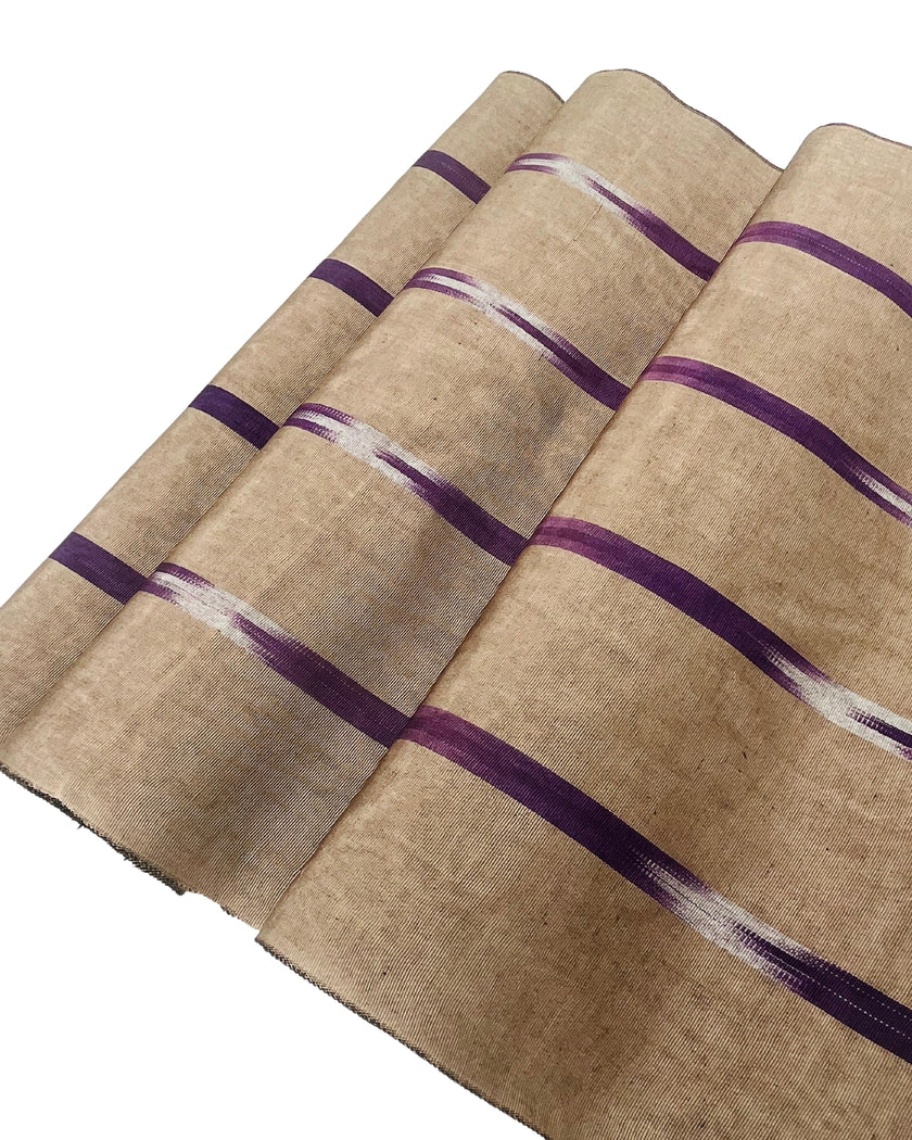 Osmanlı Başlıklı İkat Mor Çizgili Lüks İpek Döşeme, Ev Tekstili İç Mekan Kumaşları: Yastık Kılıfları, Kimono Esintili Tasarımlar, Filigran Desenleri.