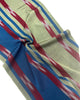 Blue Green Ikat Striped Silk Home Textile Interior Fabrics Moire.