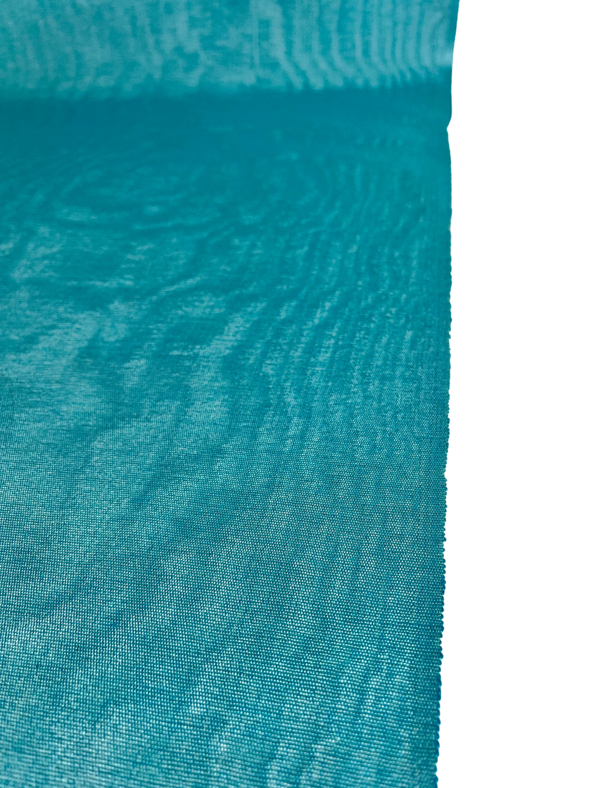 Tissu de soie bleu turquoise, soie par cour. Conception de filigrane, soie Shantung, tissu de soie moiré large, ruban de soie large et épais, tissu d'ameublement en soie.