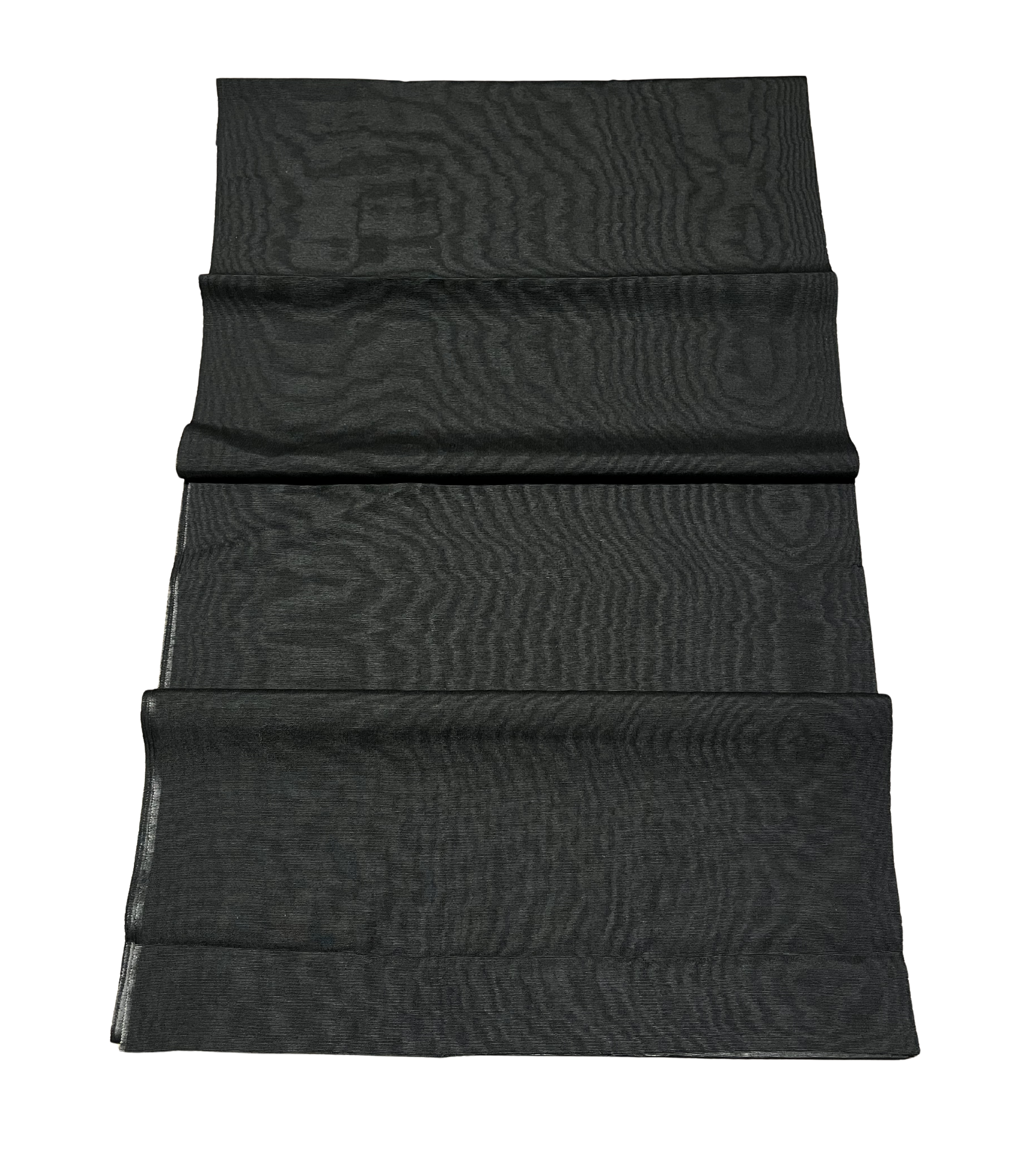 Tapisserie d'ameublement luxueuse en soie noire pour tête de lit ottomane, tissus d'intérieur pour textiles de maison : housses d'oreiller, motifs inspirés du kimono, motifs en filigrane.